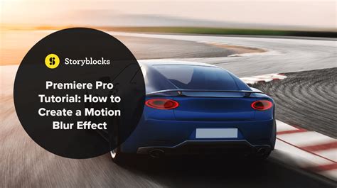 Premiere Pro Tutorial How To Create A Motion Blur Effect