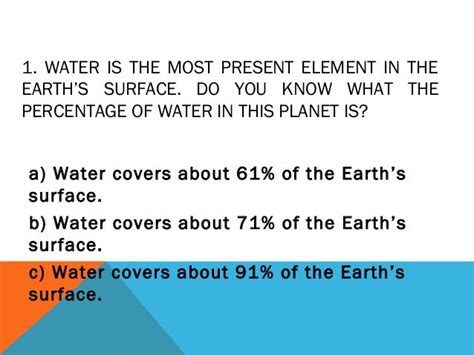Quiz About The Water