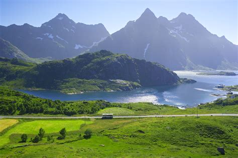 Norway Lofoten Mountains Lake Wallpaper Nature And Landscape
