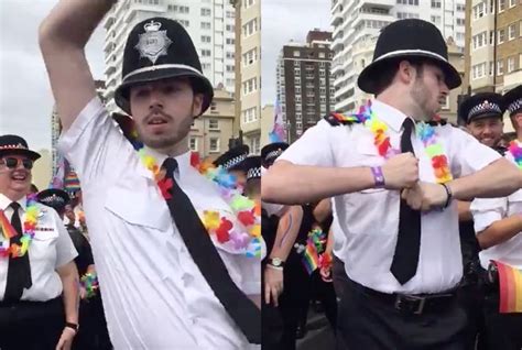 Adorable Dancing Cop At Pride Watch