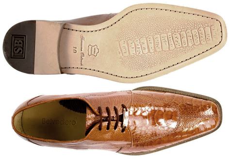 Belvedere Siena Burned Amber All Over Genuine Ostrich Shoes