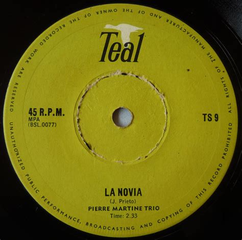 Pierre Martine Trio La Novia Arriversaire Vinyl Discogs