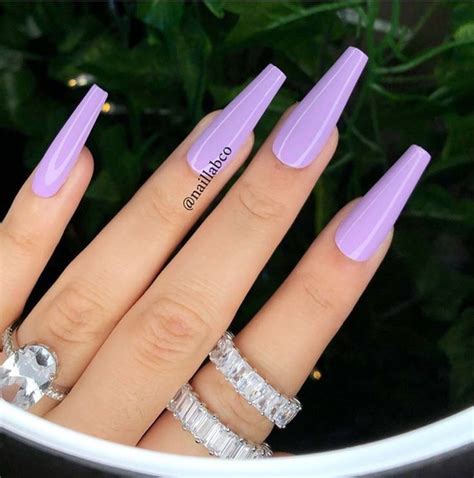 60 pretty purple nails the glossychic purple acrylic nails long acrylic nails coffin