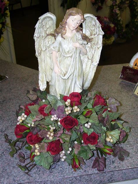 Angel Statue Funeral Flowers Funeral Flowers Sympathy Flowers Funeral