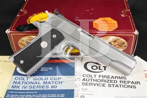 Colt Series 80 Gold Cup National Match Stainless 45 Acp 1911 Pistol C