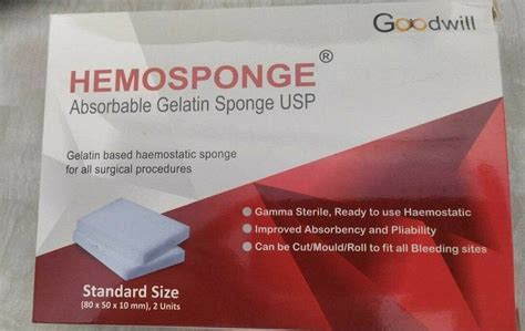 Absorbable Sterile Haemostatic Gelatin Sponge 80mm Gelfoam