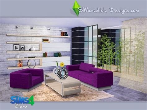 The Sims Resource Elora Livingroom By Simcredible • Sims 4 Downloads