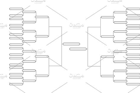 Tournament Bracket Template Templates Creative Market Creative Project