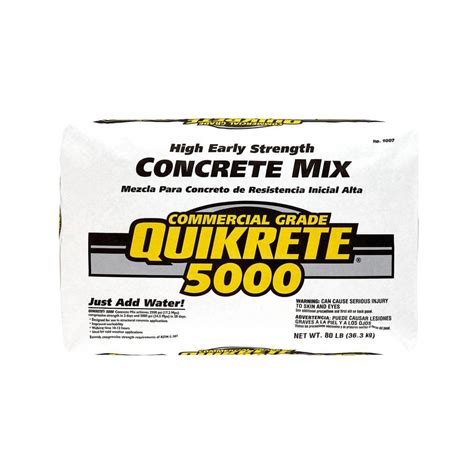 Quikrete 80 Lb High Early Strength Concrete Mix 100700 The Home Depot