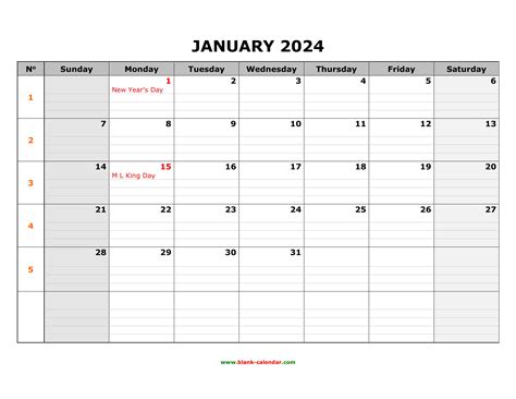 Free 2024 2024 Monthly Calendar With Notes Cassi Cynthie