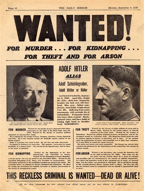 Hitler Wanted Poster Myconfinedspace