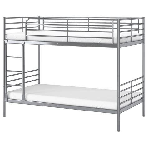 SvÄrta Bunk Bed Frame Silver Colour 90x200 Cm 3538x7834 Ikea