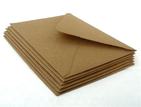 Brown Envelopes Handmade Recycled Kraft Paper A2 Size Set