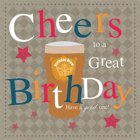 Birthday Card With A Pint Of Beer Greeting Cards Happy Birthday