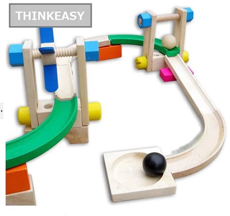 Thinkeasy Wooden Space Raill Funny Model Building Kit Roller Coaster
