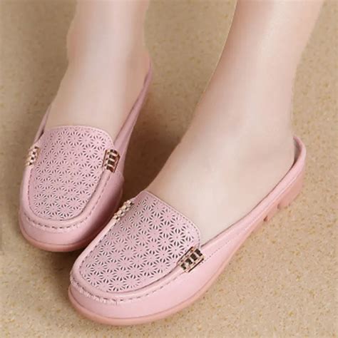 Superstar Women Home Slips Shoes Ladies Shoes Pu Leather Flat Loafers