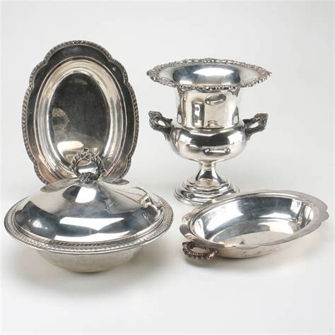Assortment Of Plated Silver Serving Dishes Silver Plate Serving