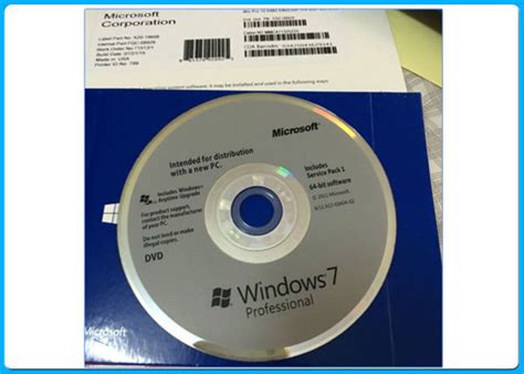 Original Microsoft Windows 7 Professional Pro 64 Bit Full