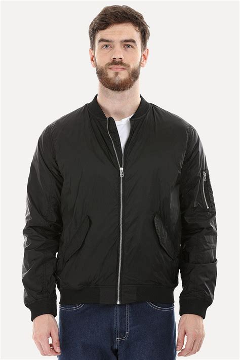 Buy Online Lightweight Black Bomber Jacket For Men Online In India At