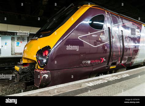 Class 220 Train Operated By Cross Country Trains Waiting In The Platform At Birmingham New