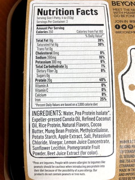 Beyond Burger Nutritional Info And Ingredients How Does The Beyond