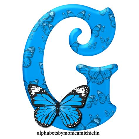 M Michielin Alphabets Alfabeto Borboleta Azul Blue Butterfly Alphabet