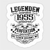 Legenden wurden 1955 geboren - 66 Geburtstag Geschenke - Sticker ...