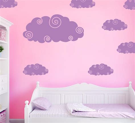 Cloud Wall Stickers Pack Of 10 Clouds Swcreations