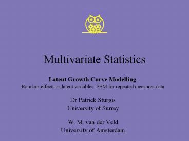 PPT Multivariate Statistics PowerPoint Presentation Free To Download Id B Ad MjAyZ