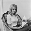 English actress Elaine Taylor reading a book at home in July 1966. News ...