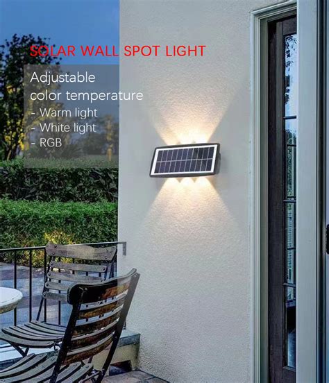 Modern Outdoor Solar Lighting Fixture Garden Lamp Up And Down Led Wall