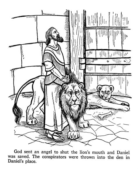 Daniel In The Lions Den Coloring Page Sundayschoolist