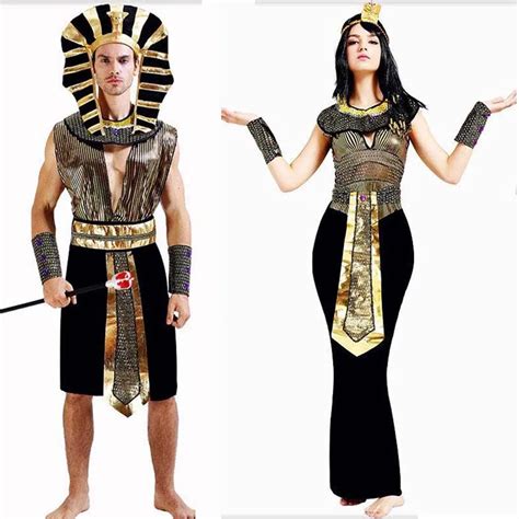 Women Men Elegant Egypt Pharaoh Cosplay Costume Fancy Dress Costumes Carnival Party Purim