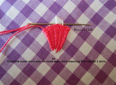 Royces Hub Gingham Embroidery Stitches Needle Weaving