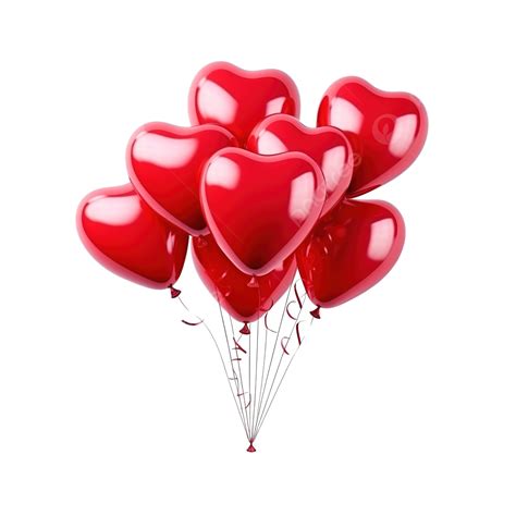 Red Heart Balloon Birthday Party Red Heart Balloon Png Transparent