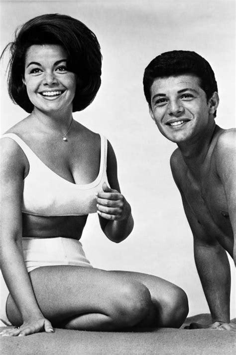 Annette Funicello Huge Cleavage In Bikini With And Frankie Avalon In