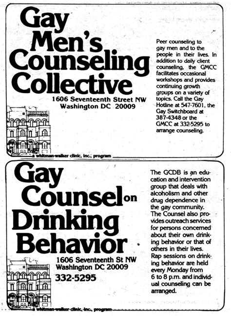 Vintage Gay On Twitter Gay Men S Couseling Collective Washington Dc 1979