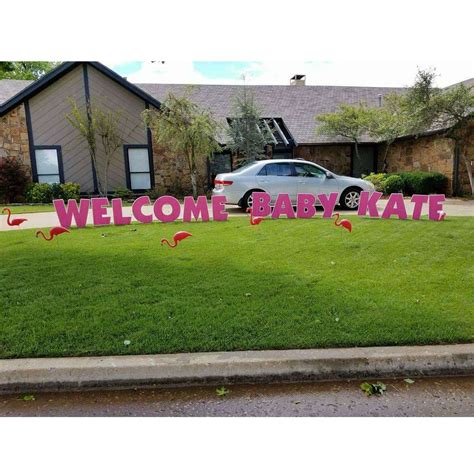 Thin large event letters are an affordable option for large temporary signs. Baby Announcement Large Letters In The Yard Signs - Smiles ...