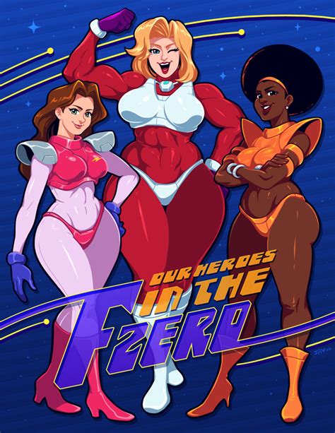 Jody Summer Kate Alen Monique L Amoreaux F Zero Nintendo 2016 3girls Abs Afro Ass