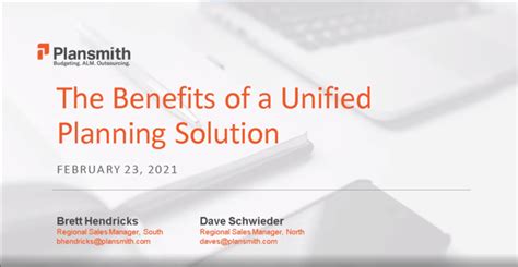 The Benefits Of A Unified Planning Solution