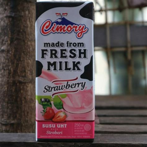 Jual Cimory Fresh Milk Susu Uht Strawberry Ml Di Lapak Sunricho
