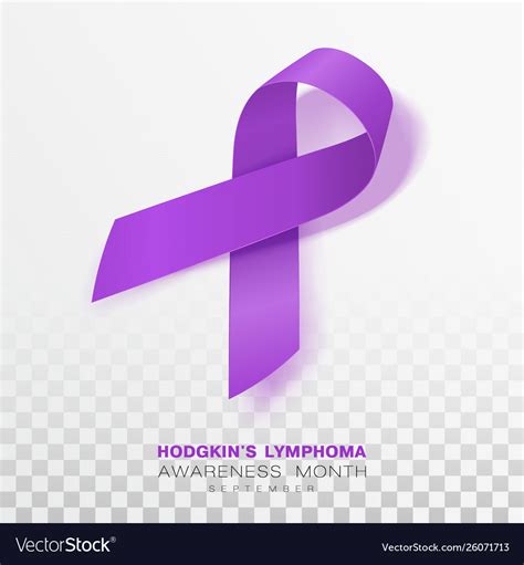 Hodgkins Lymphoma Awareness Month Violet Color Vector Image