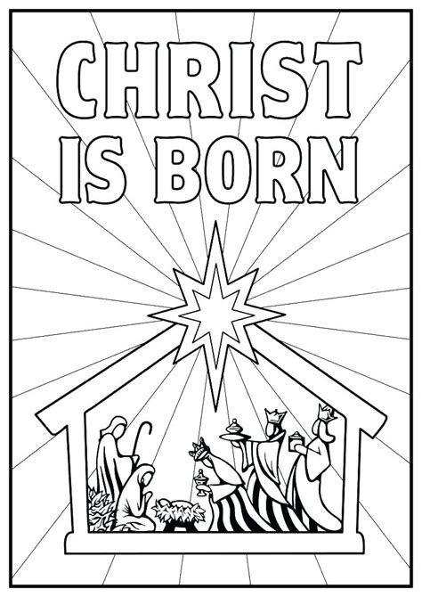 Birth Of Jesus Coloring Page At Getdrawings Free Download