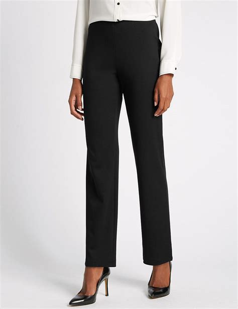Jersey Straight Leg Trousers Mands Collection Mands Straight Leg