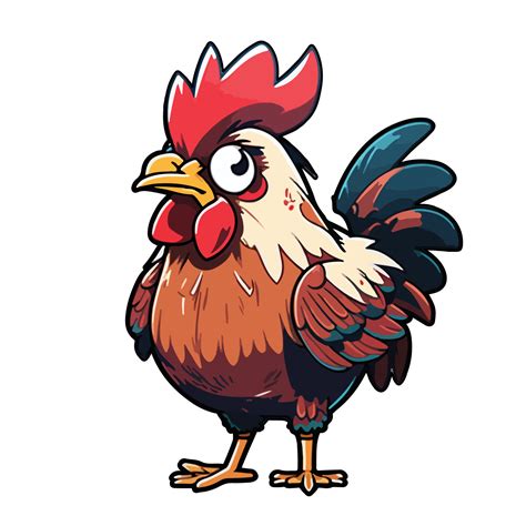 Cute Rooster Cartoon Style 20901884 Vector Art At Vecteezy