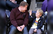 James Corden Is All Smiles With His Son Max At A Lakers Game