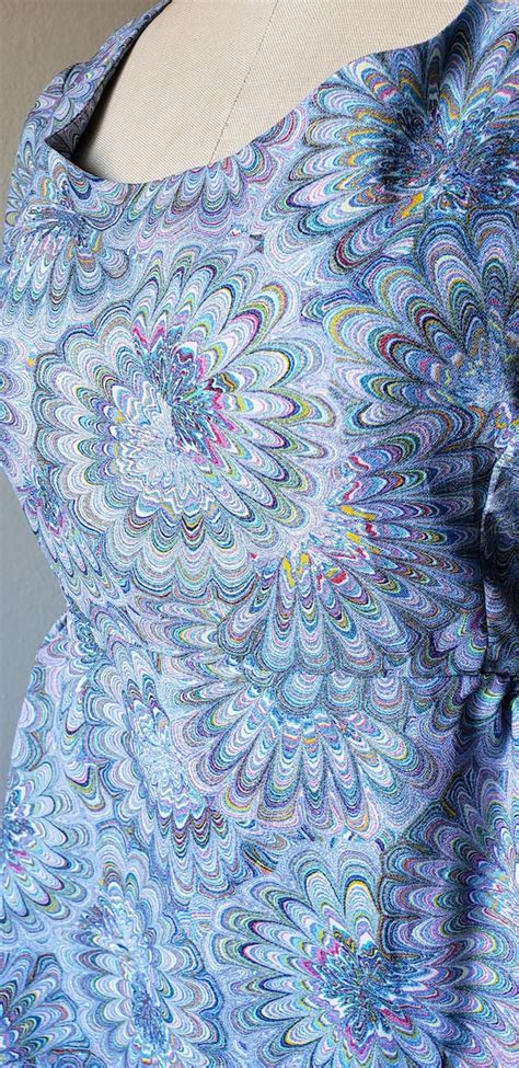 1960 s 1970 s kaleidoscope print psychedelic long dre… gem