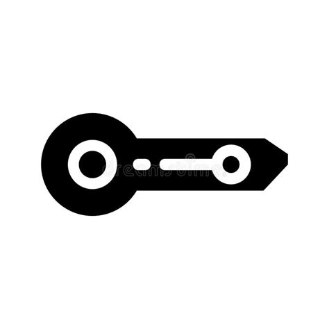 Digital Key Icon Or Logo Isolated Sign Symbol Vector Illustration Stock
