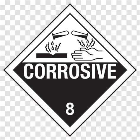 HAZMAT Class 8 Corrosive Substances Dangerous Goods Placard UN Number