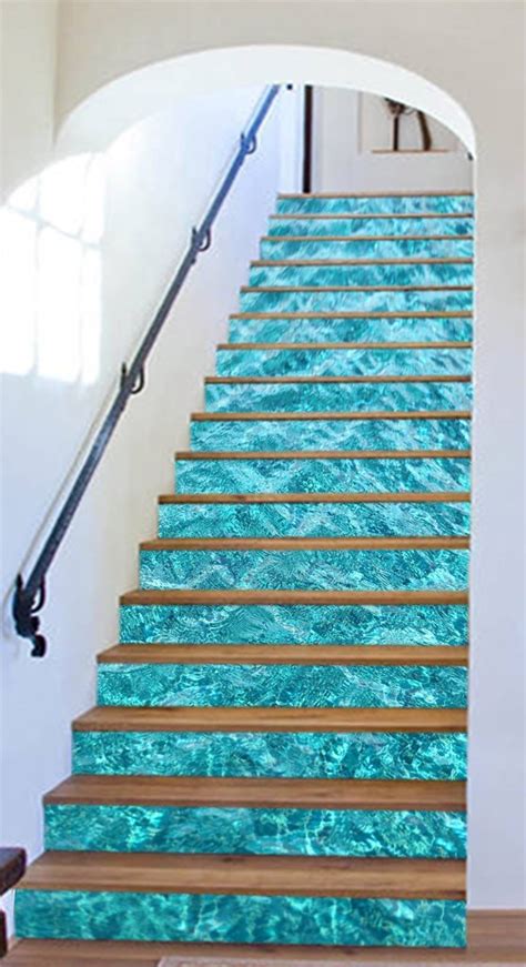 3d Crystal Clear Sea Water 810 Stair Risers Aj Wallpaper